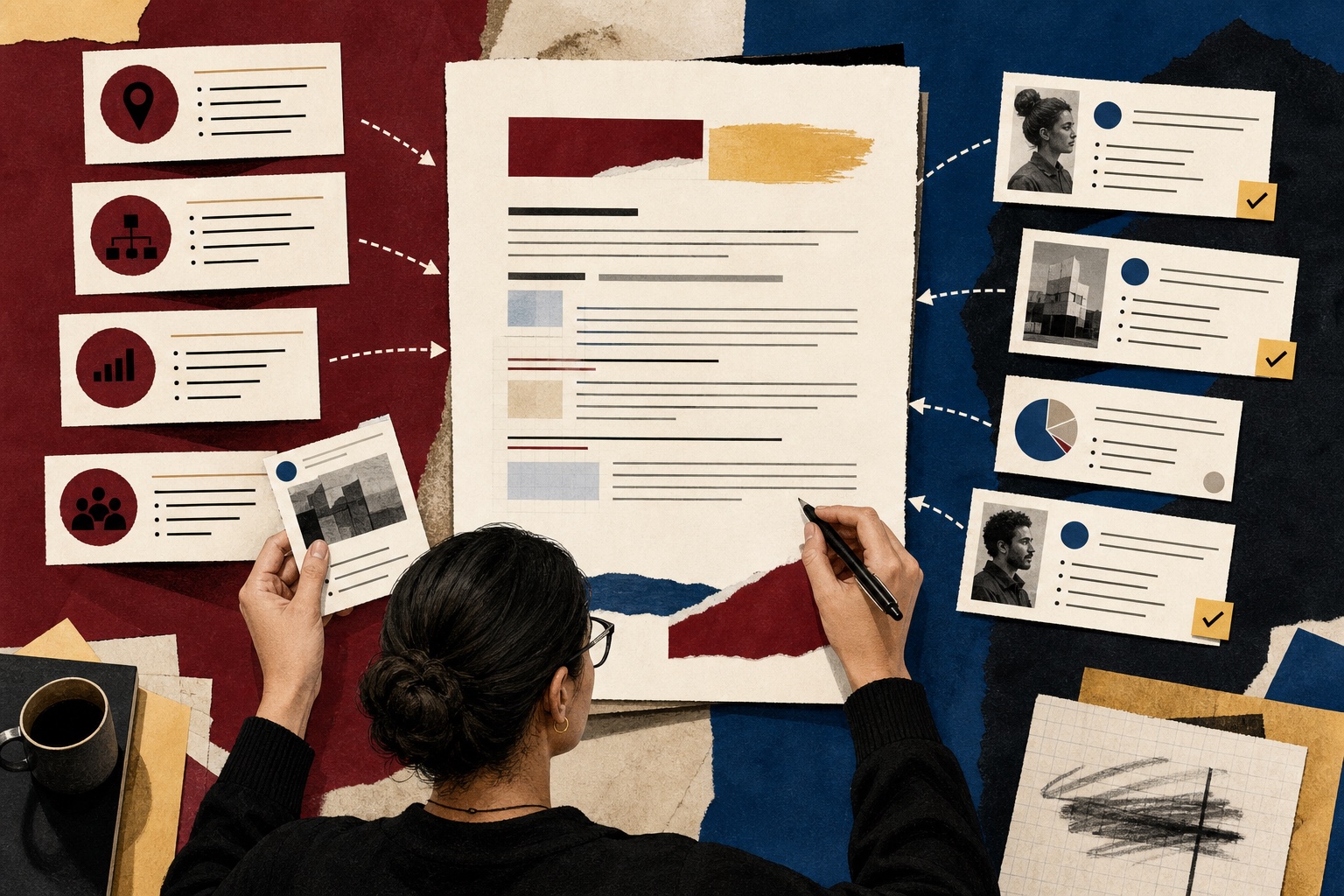 Job requirements and verified candidate evidence assembled into a cover letter