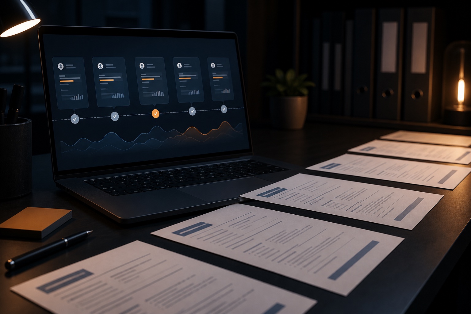 Timeline of ATS match patterns connected to archived resume versions