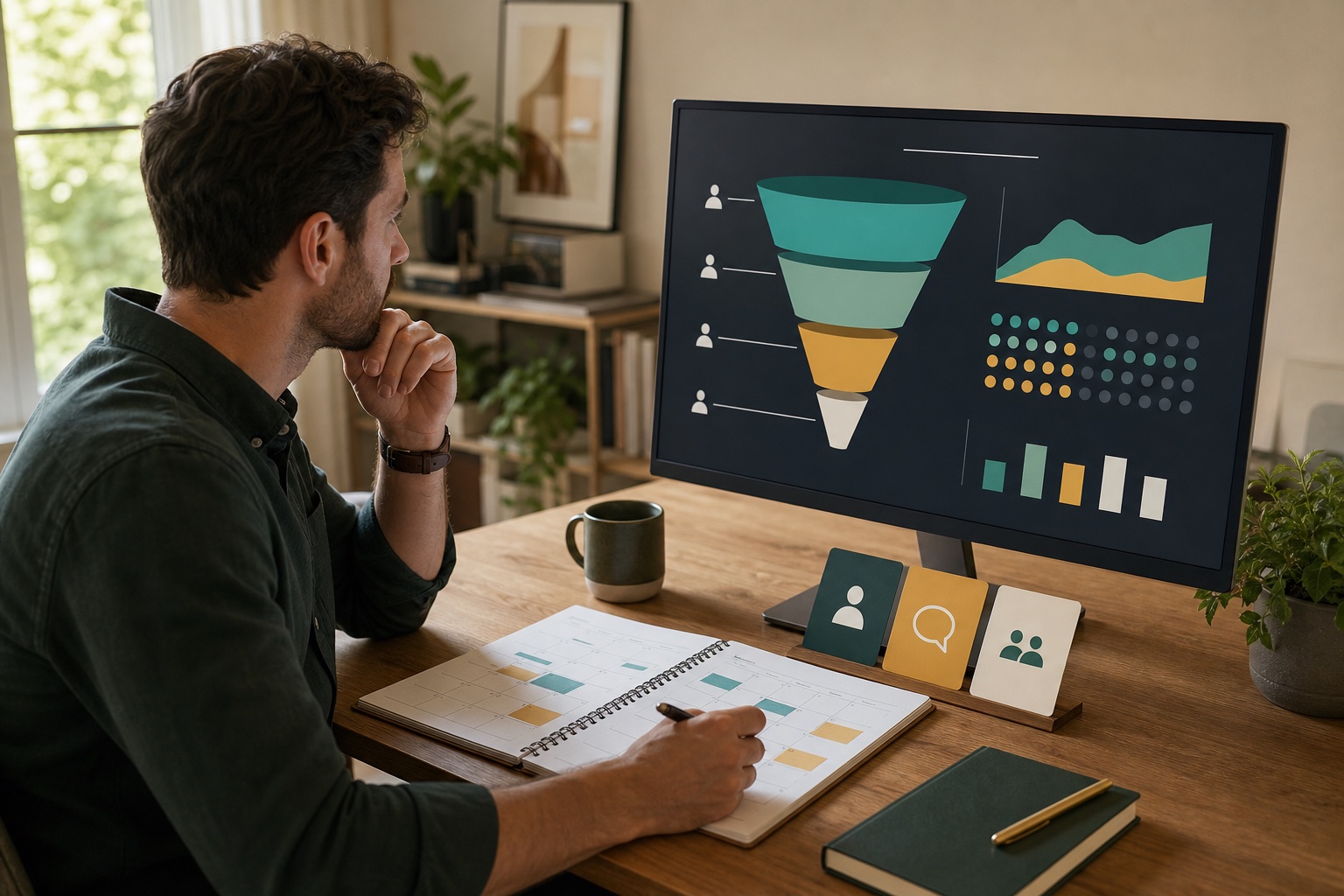 Job seeker reviewing an application funnel and outcome patterns