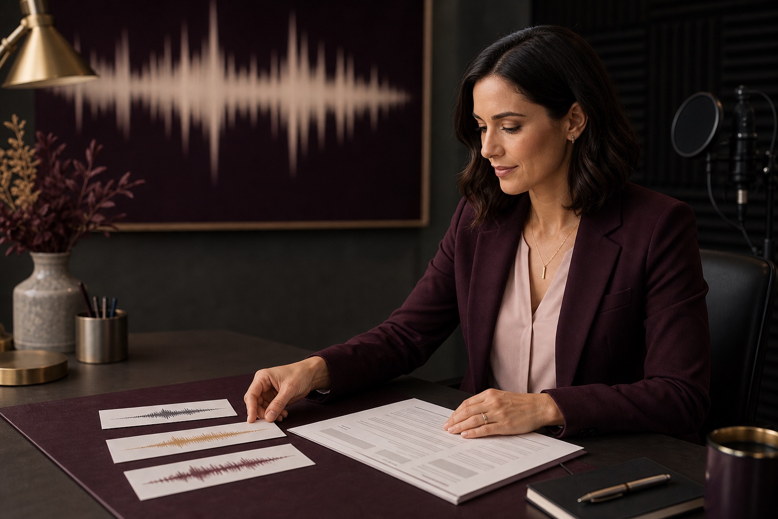 Professional selecting a balanced evidence-based voice pattern for a resume