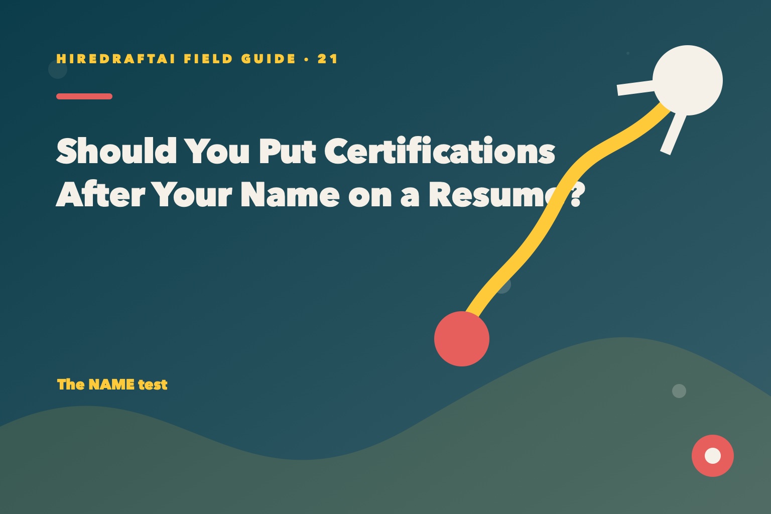 Professional credentials are sorted between a resume name line and a clearly labeled education section